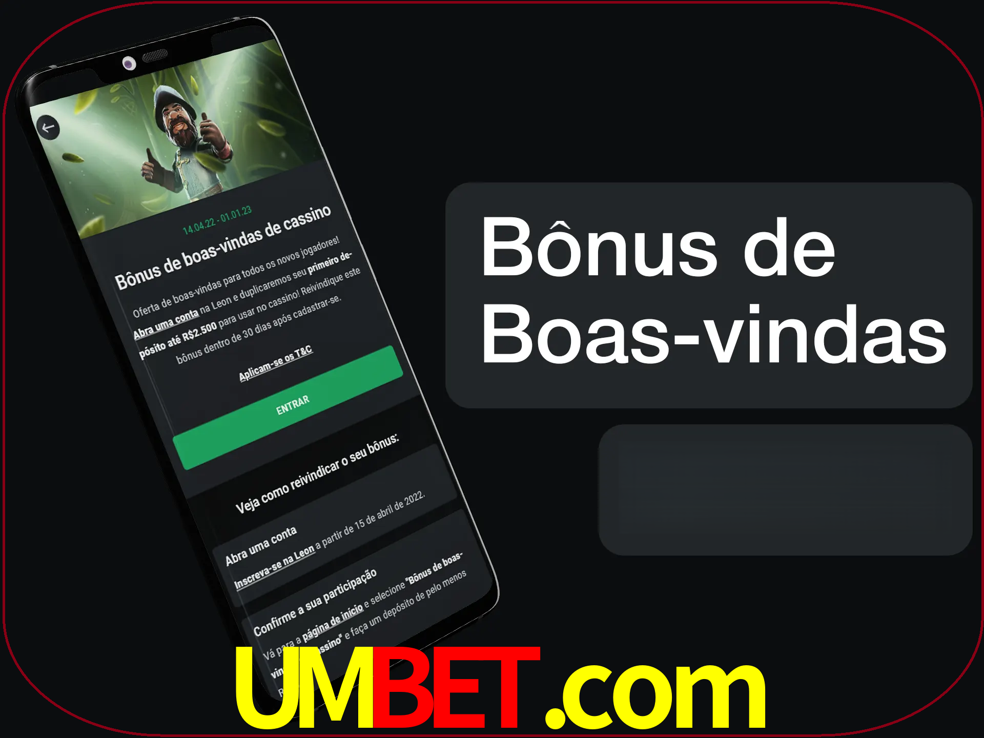Não se esqueça de usar o bônus de boas-vindas.